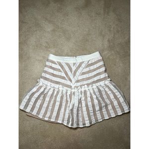 English Factory Nude & White Mini Skirt | Size Small
